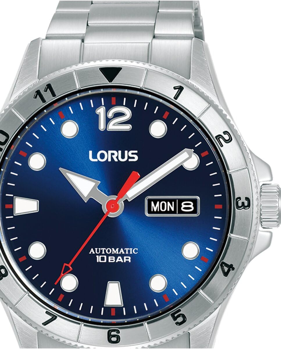 lorus-sport-herrenuhr-automatik-edelstahl-silber-blau image 2
