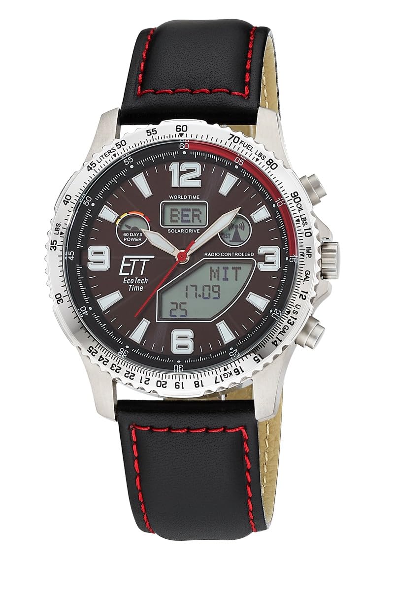 ett-solar-drive-funk-egt-11718-22l-herrenuhr-titan-leder image 1