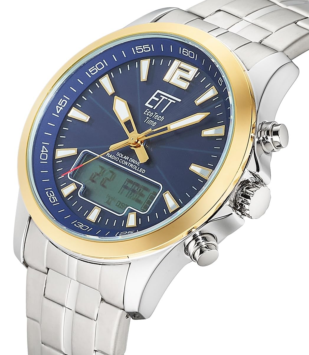 ett-solar-drive-funk-ega-11717-31m-herrenuhr-bicolor-blau image 2