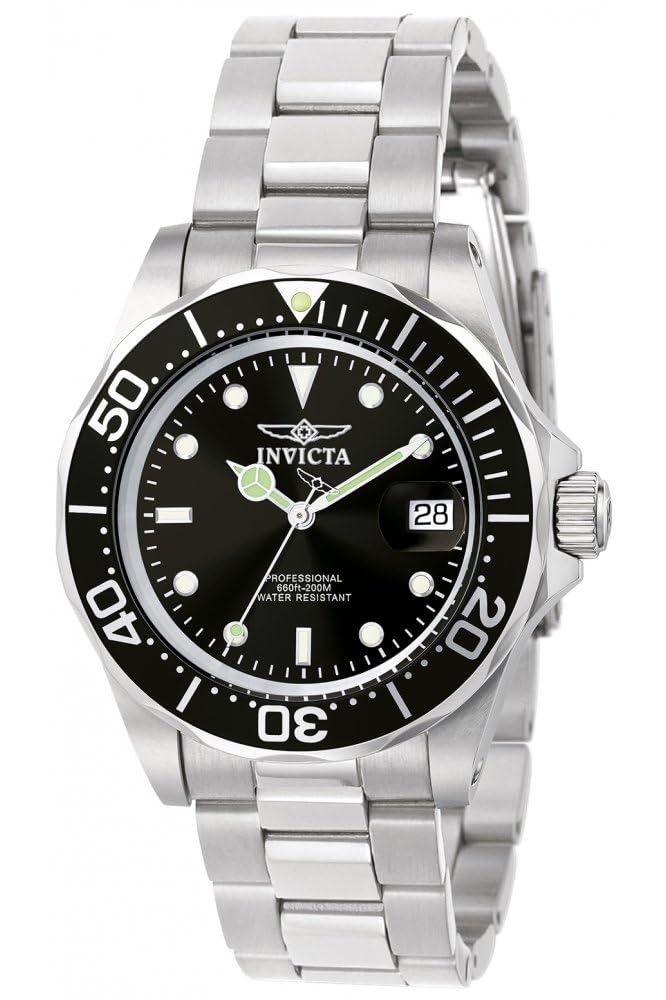 invicta-pro-diver-herrenuhr-40mm-silber-schwarz-quarz image 1