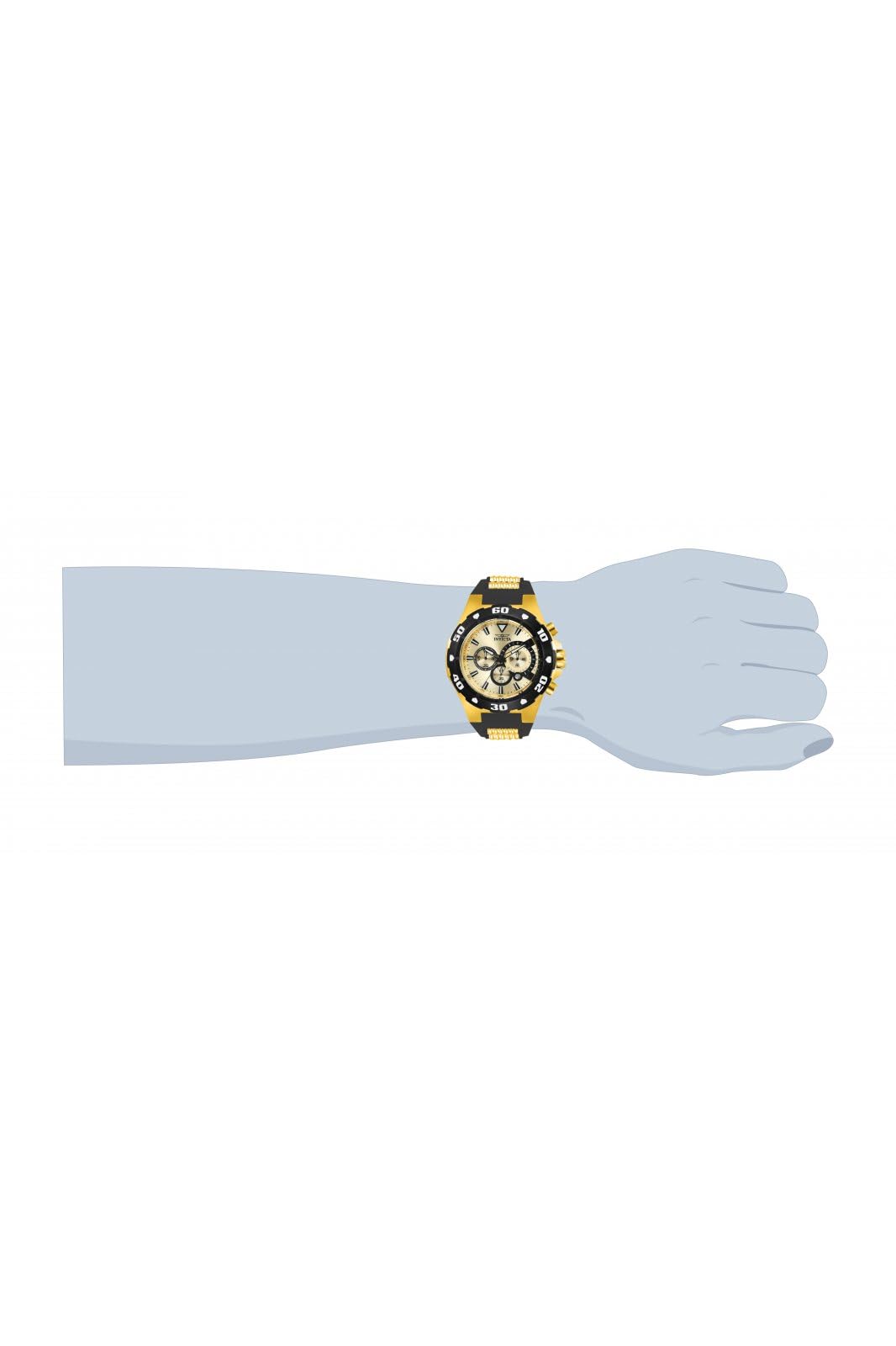 invicta-pro-diver-24681-herrenuhr-chronograph-52-mm-schwarz-gold image 4