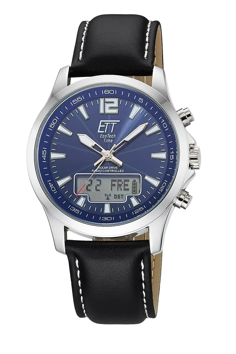 ett-solar-drive-funk-ega-11714-31l-herrenuhr-leder-blau image 1