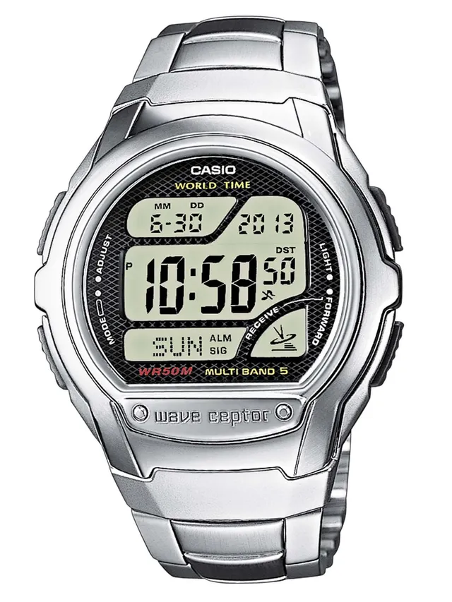 casio-wave-ceptor-wv-58de-1aveg-funkuhr-edelstahl-digital image 1