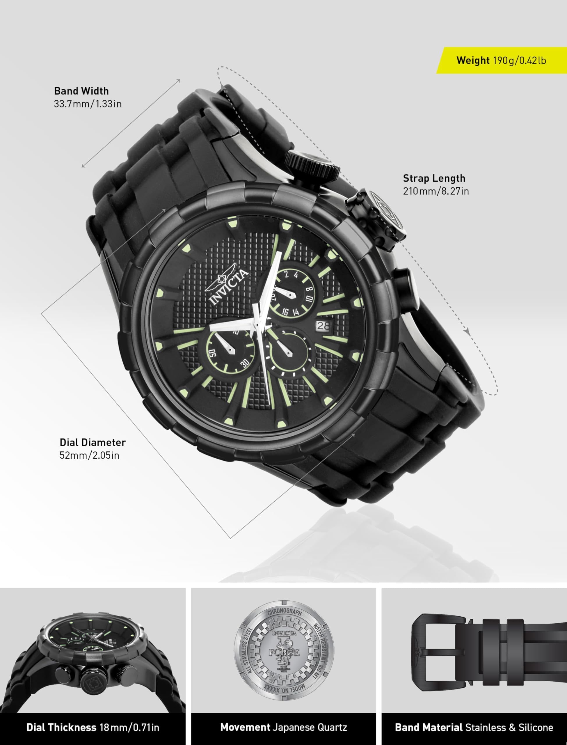 invicta-i-force-herrenuhr-quarz-schwarz-52mm image 4