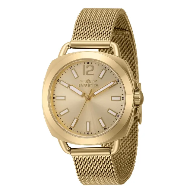 invicta-wildflower-damen-quarzuhr-32mm-wei-gold-edelstahl image 1