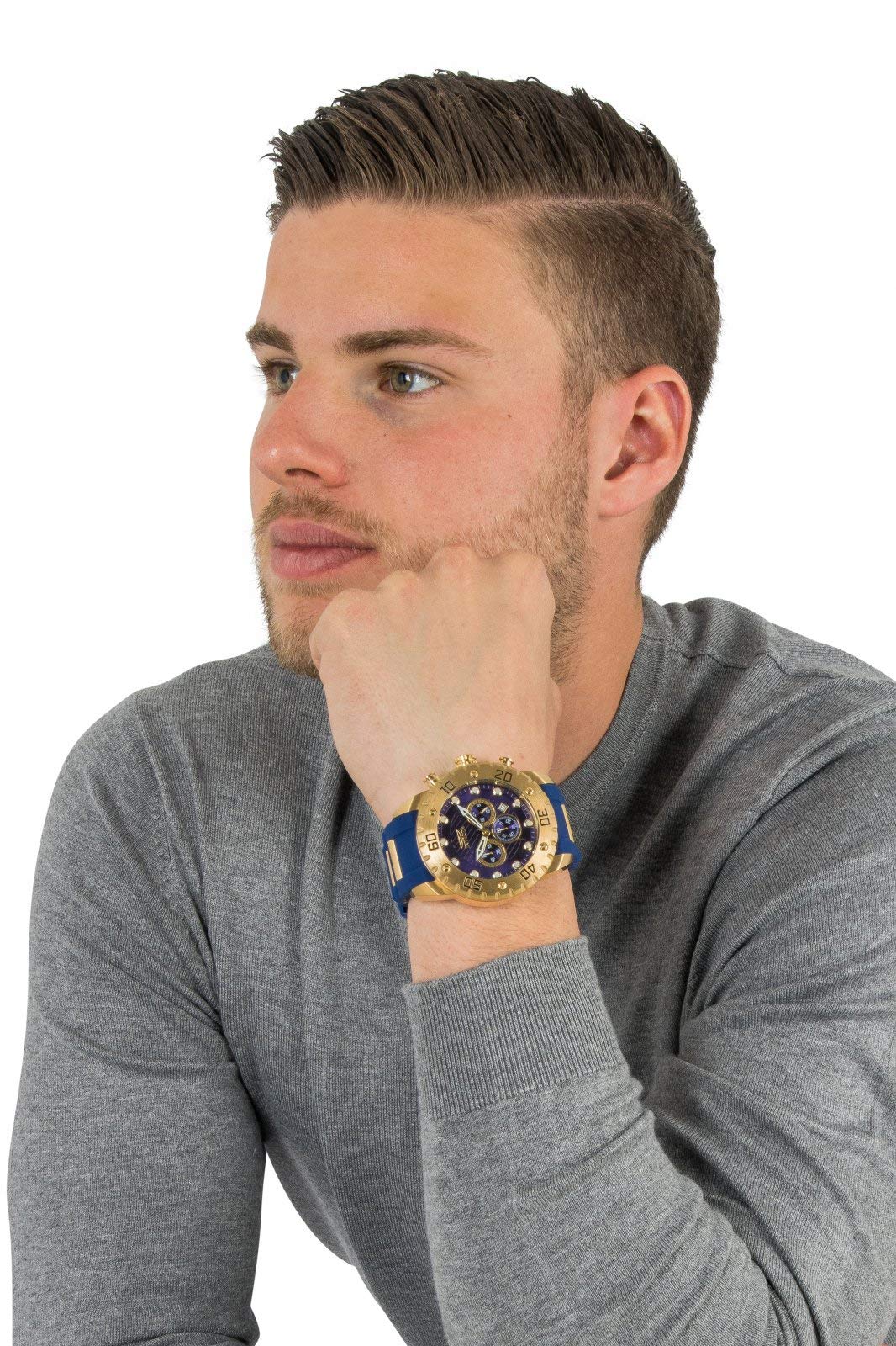 invicta-pro-diver-herrenuhr-50mm-gold-blau-quarz-taucheruhr image 4