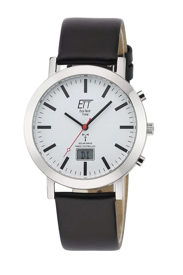 ett-eco-tech-time-solar-drive-funk-herrenuhr-leder-egs-11577 image 1