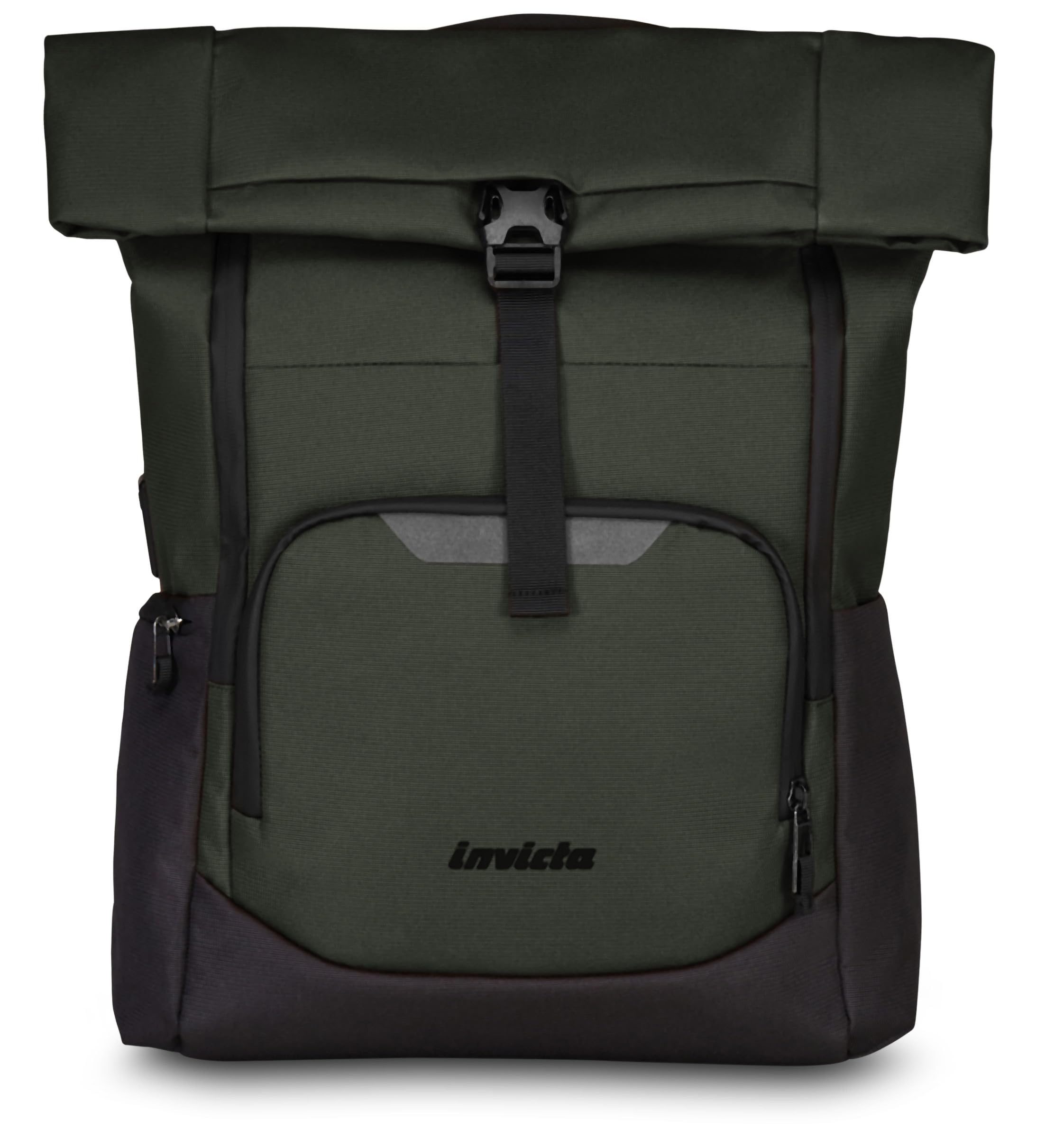 invicta-fold-rucksack-24l-milit-r-gr-n-laptopfach-rolltop image 1