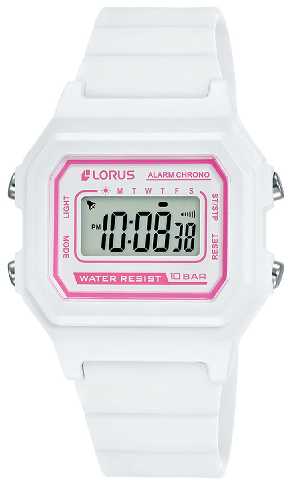 lorus-kinderuhren-chronograph-blau-wei-silikonband-kinderuhr image 1