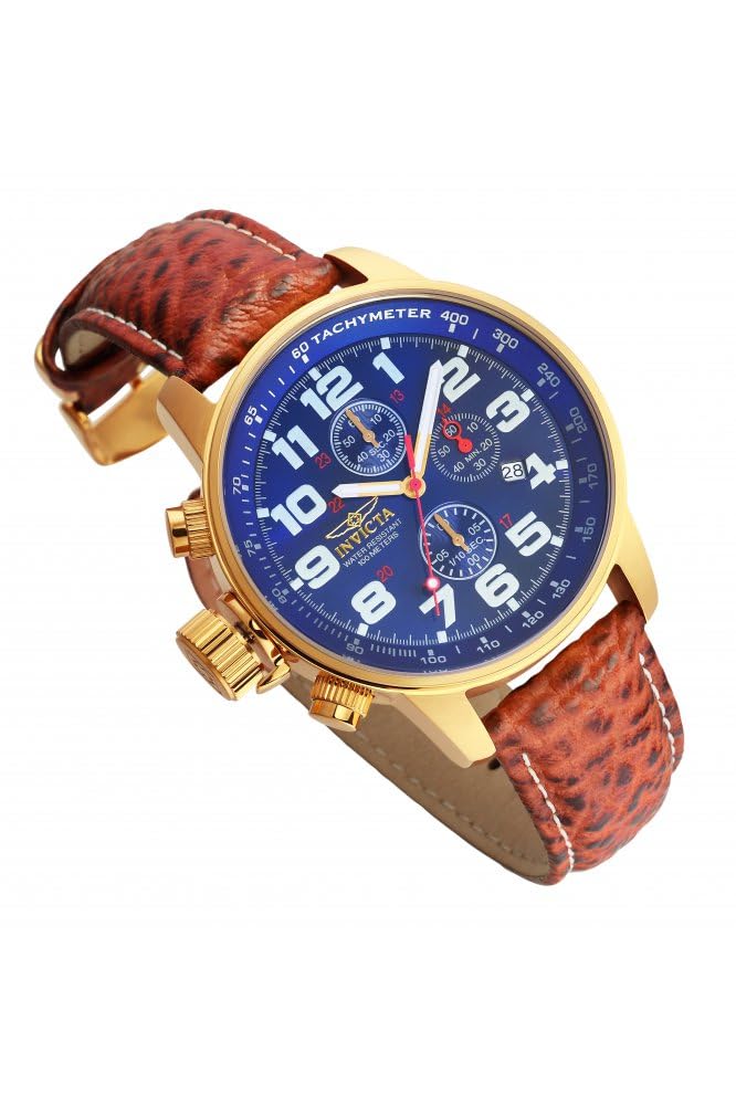 invicta-i-force-herrenuhr-46mm-gold-blau-edelstahl image 2