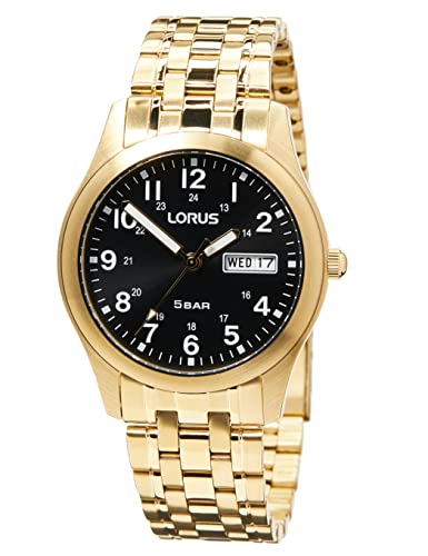 lorus-herrenuhr-analog-quarz-gold-metallband image 7