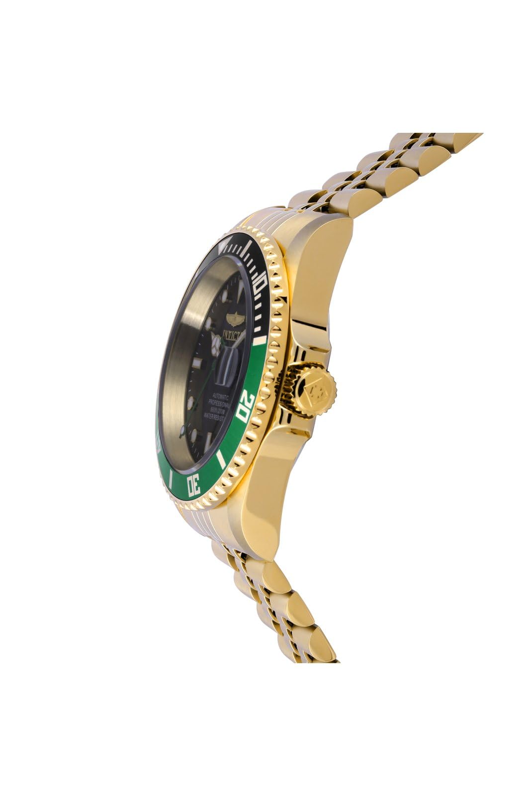 invicta-pro-diver-automatikuhr-herren-42mm-gold-schwarz-gr-n image 3