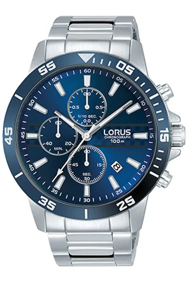 lorus-sport-rm303fx9-chronograph-herrenuhr-edelstahl-metallband image 1