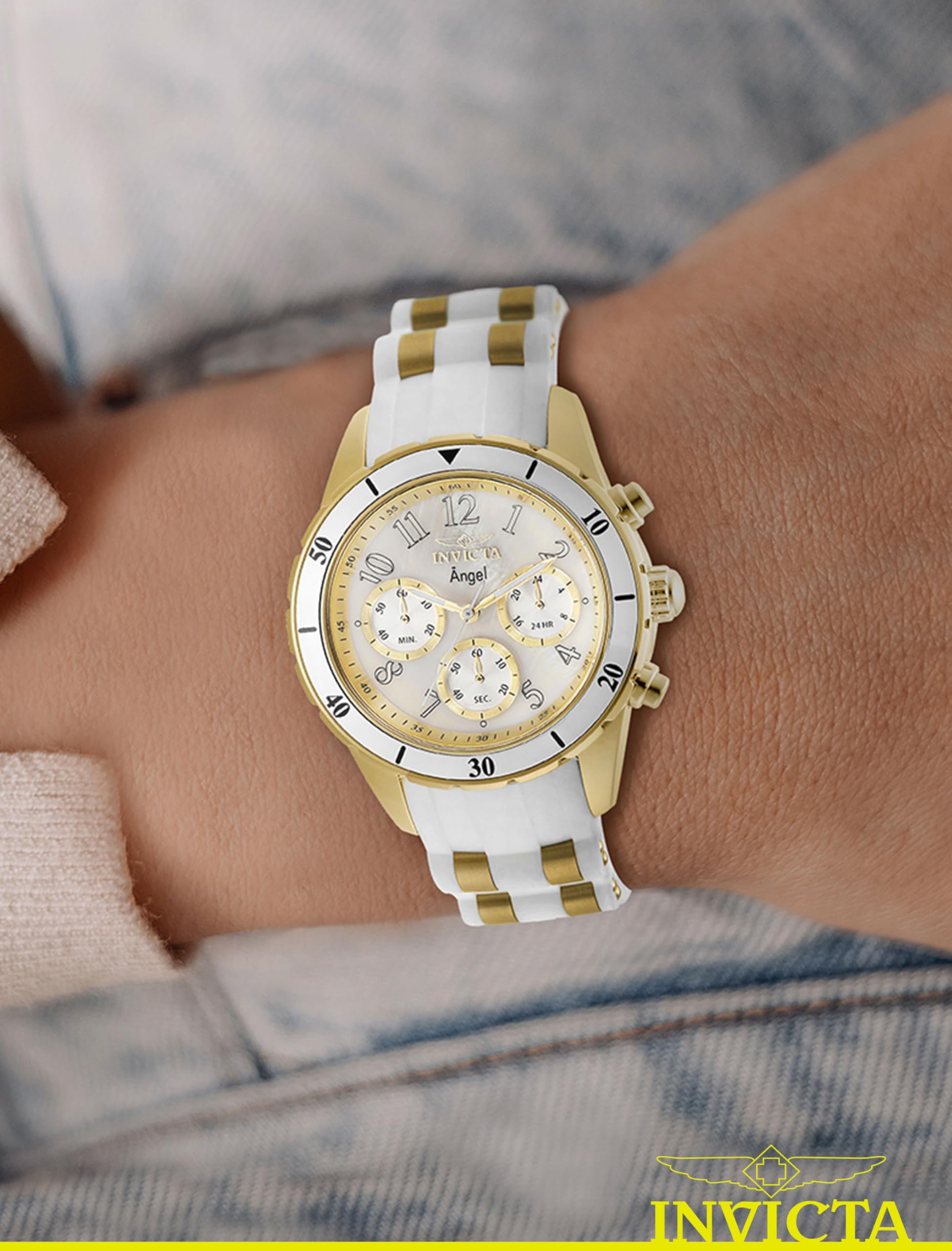 invicta-angel-24901-damenuhr-wei-edelstahl-quarz image 2
