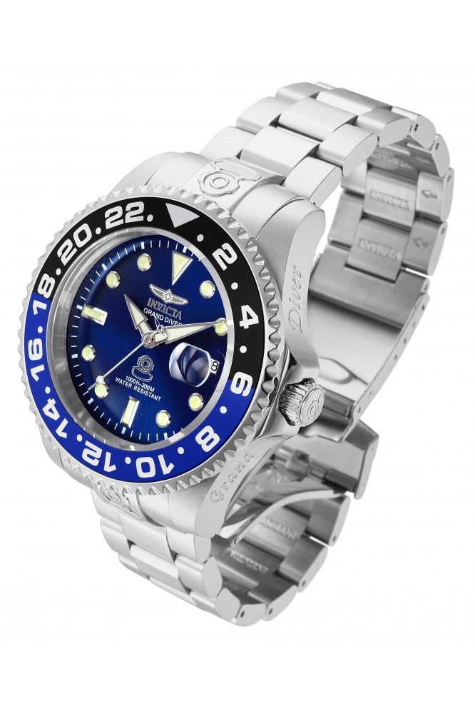 invicta-pro-diver-herrenuhr-47mm-silber-blau-automatik image 2