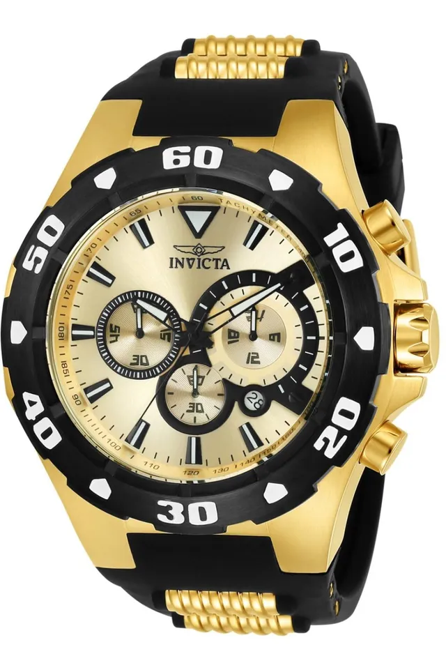 invicta-pro-diver-24681-herrenuhr-chronograph-52-mm-schwarz-gold image 1