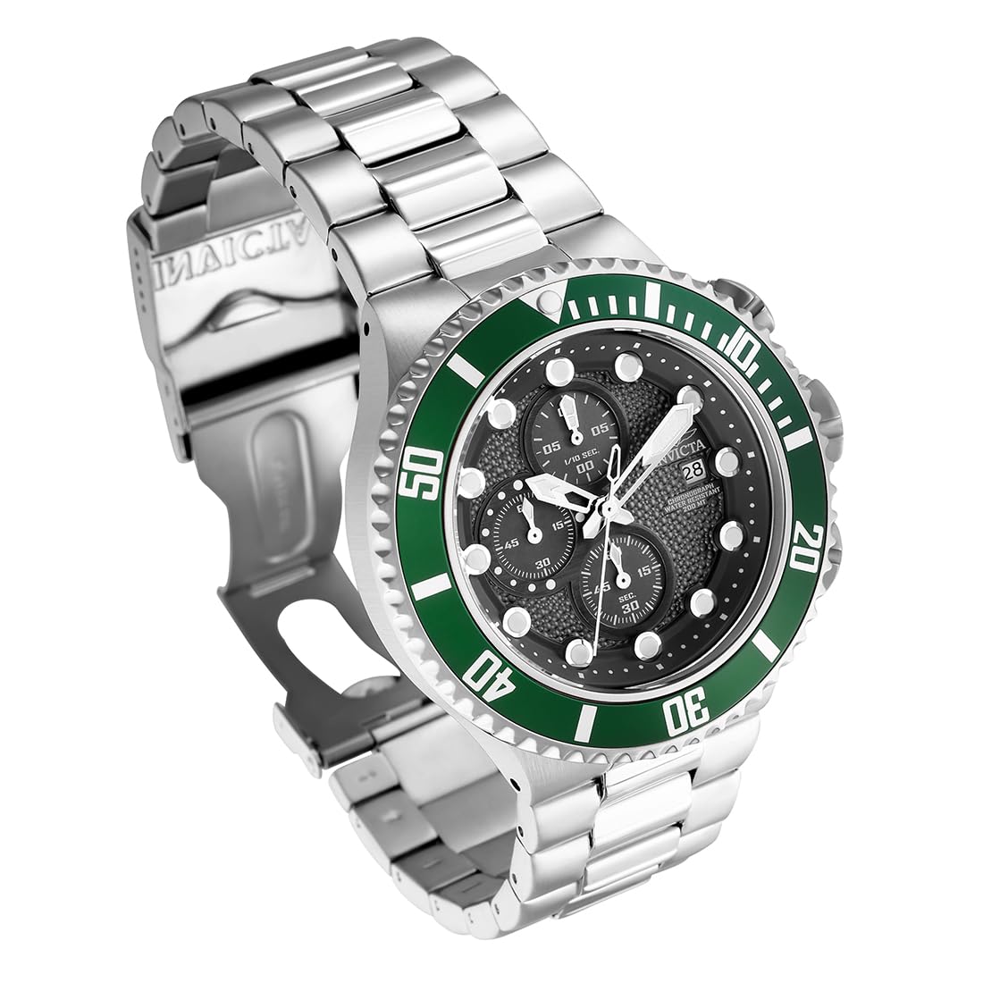 invicta-pro-diver-herrenuhr-52mm-silber-gr-n-edelstahl image 2
