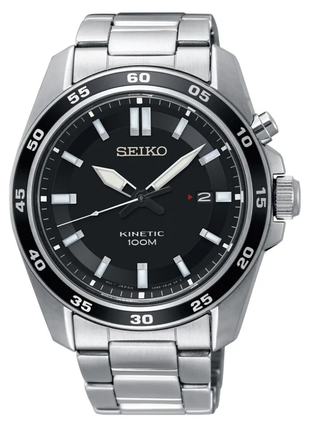 seiko-sport-herren-armbanduhr-kinetic-edelstahl-schwarz image 1