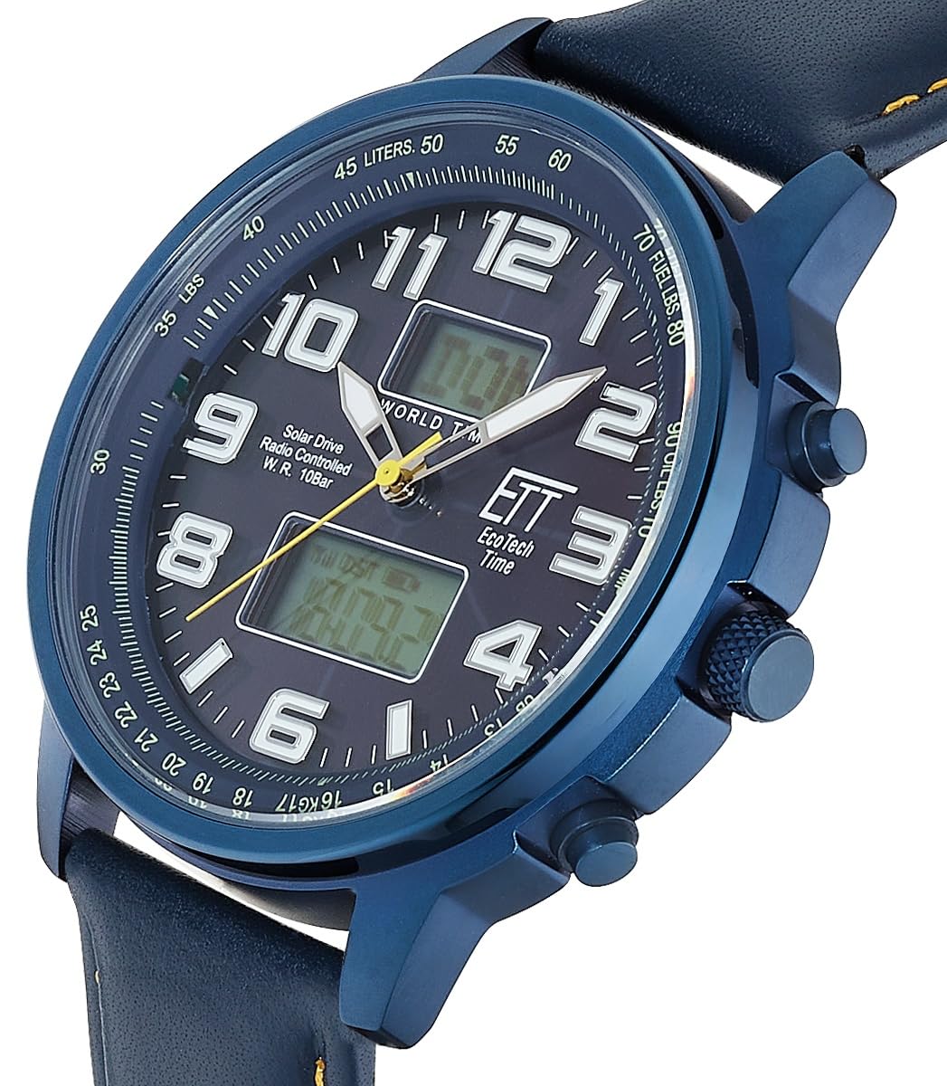ett-solar-drive-funk-egs-11734-32l-herrenuhr-leder-analog image 2