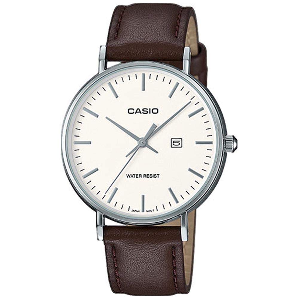 casio-collection-damen-armbanduhr-leder-5-bar-datum image 1