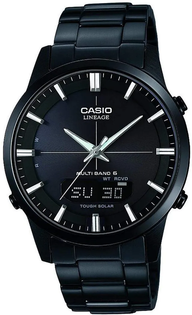 casio-solar-funkuhr-herrenuhr-edelstahl-schwarz-schwarz image 1