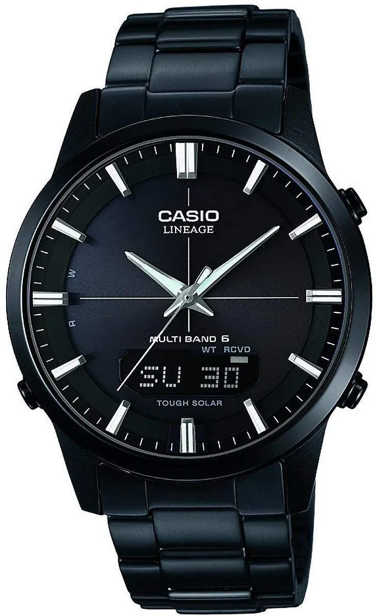 casio-solar-funkuhr-herrenuhr-edelstahl-schwarz-schwarz image 1