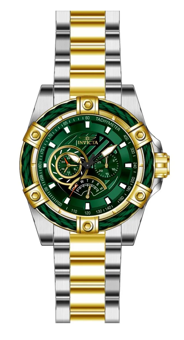 invicta-bolt-46870-herrenuhr-gr-n-edelstahl-52mm image 1