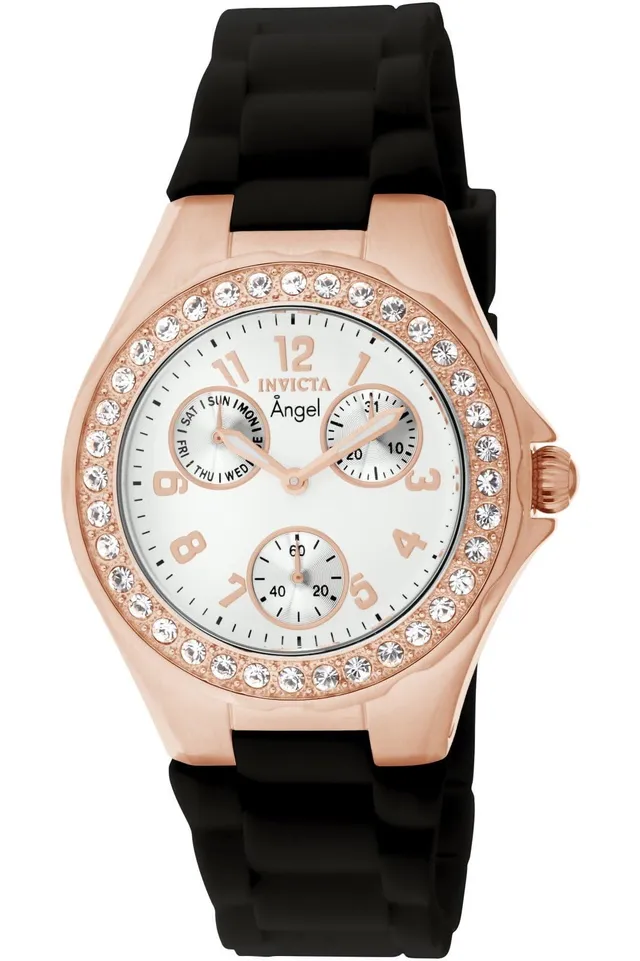 invicta-angel-damenuhr-38mm-ros-gold-schwarz-quarz image 1