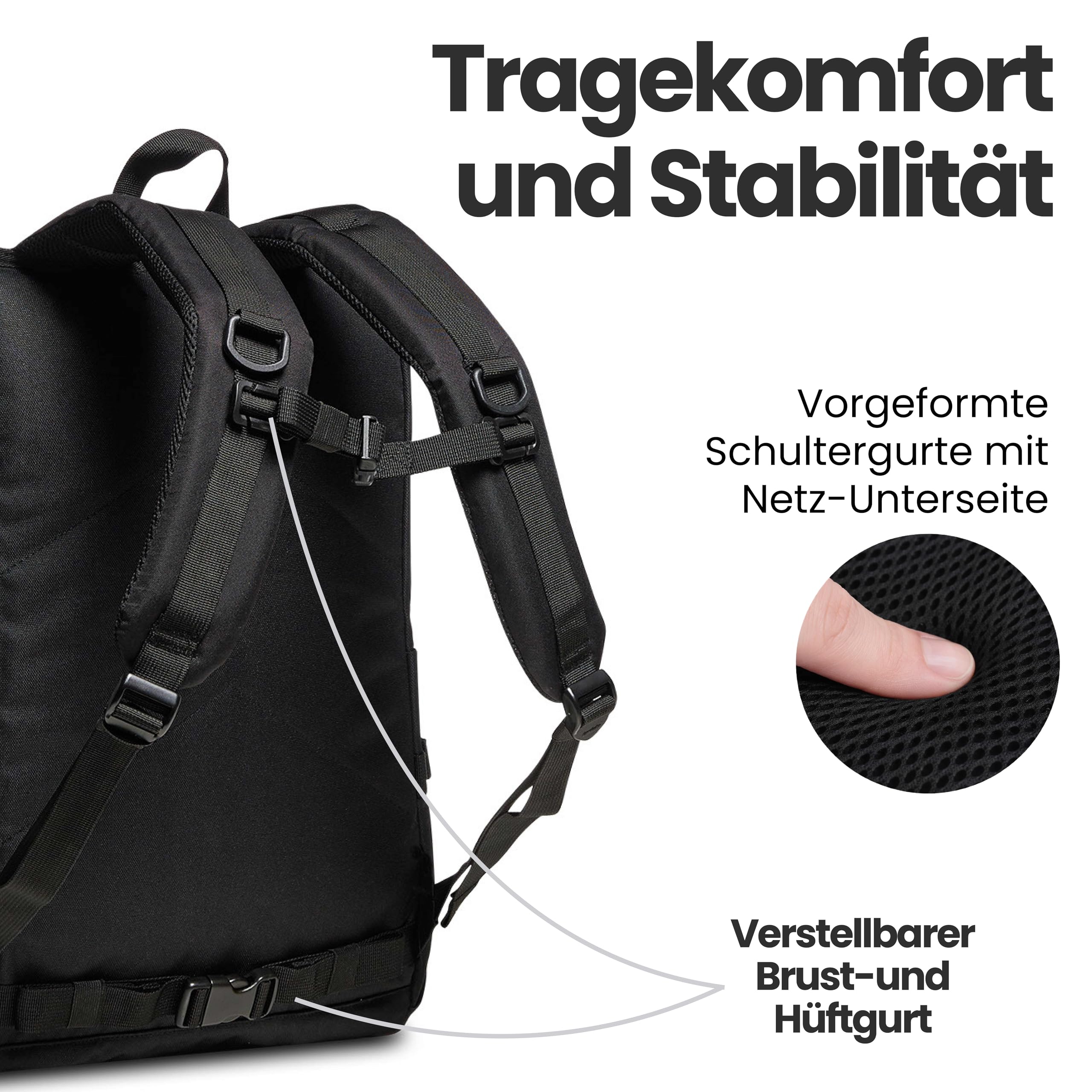 invicta-act-fold-rucksack-schwarz-23l-laptopfach-15-6 image 7