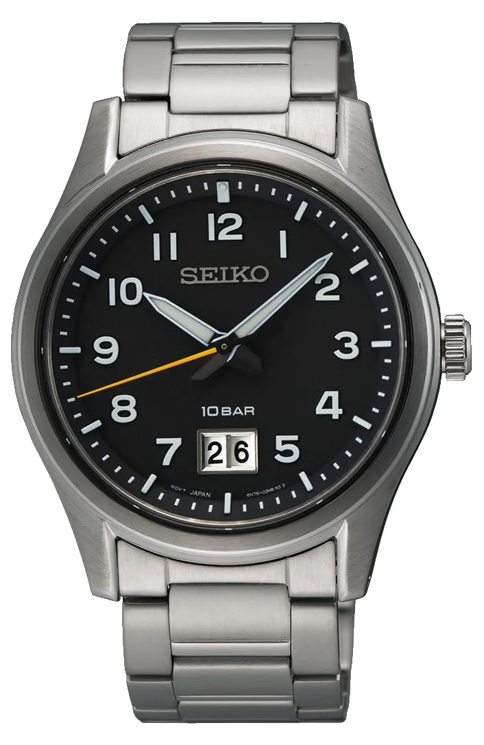seiko-classic-sur319-herrenuhr-schwarz-silber-quarz image 1