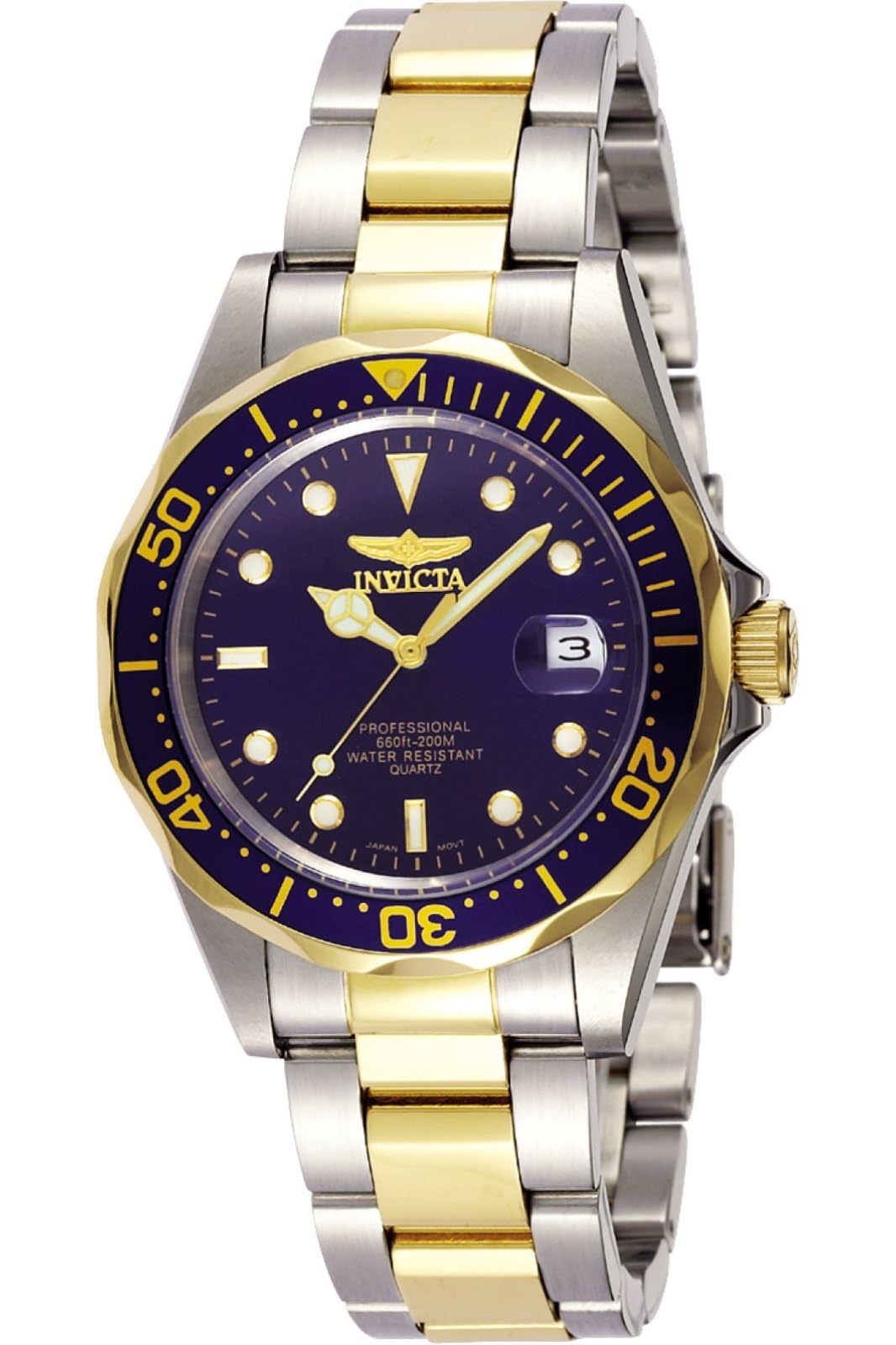 invicta-pro-diver-quarzuhr-37mm-bicolor-blau-zweiton image 1