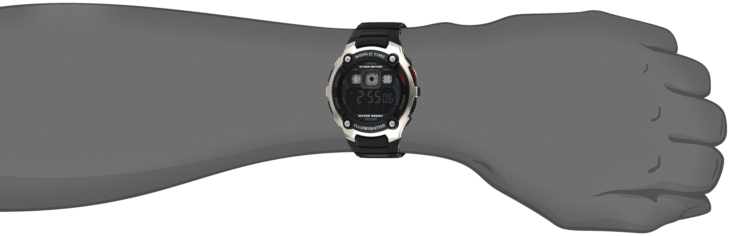 casio-collection-herren-digitaluhr-20-bar-weltzeit-schwarz image 6