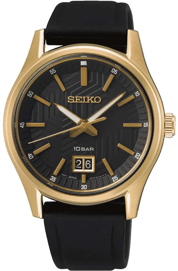 seiko-classic-analog-quarz-herrenuhr-silber-schwarz-edelstahl image 6