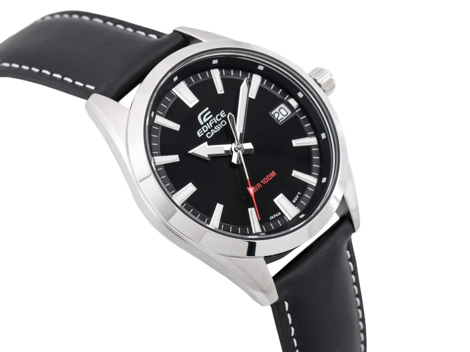 casio-edifice-efv-100l-1avuef-herrenuhr-leder-schwarz image 2