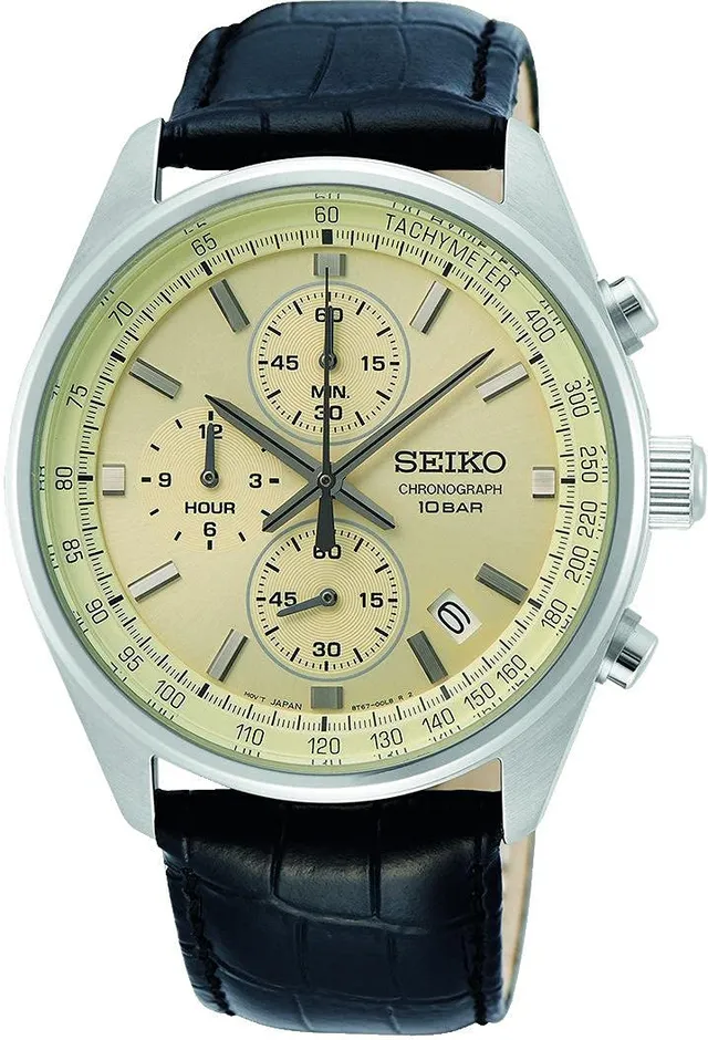 seiko-sport-ssb383p1-chronograph-leder-herren image 1