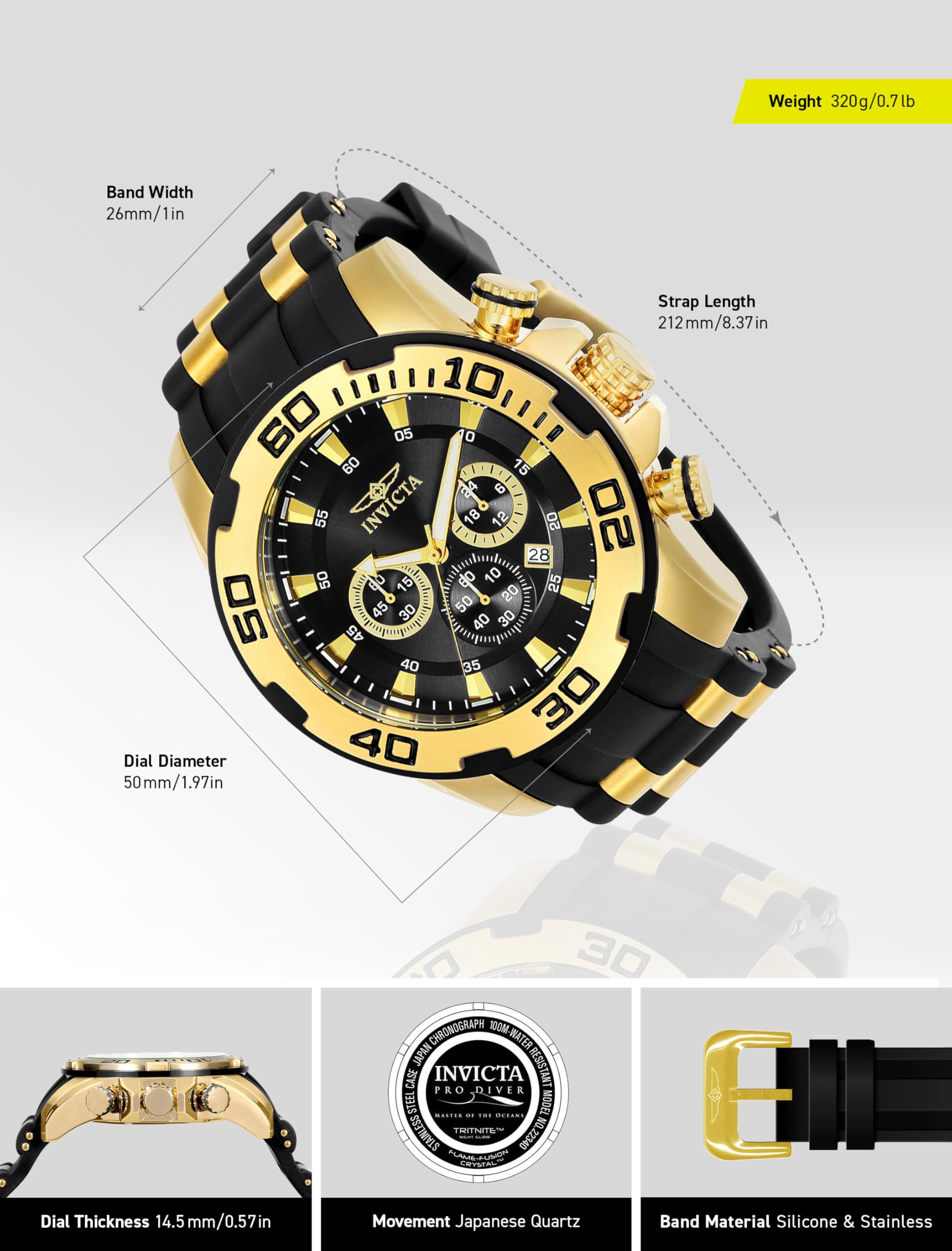 invicta-pro-diver-50mm-herrenuhr-quarz-schwarz-gold image 3
