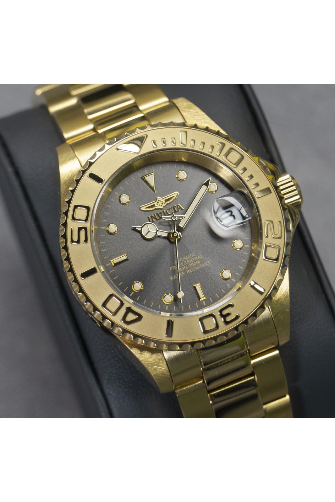 invicta-pro-diver-herrenuhr-automatik-gold-grau-40mm image 3