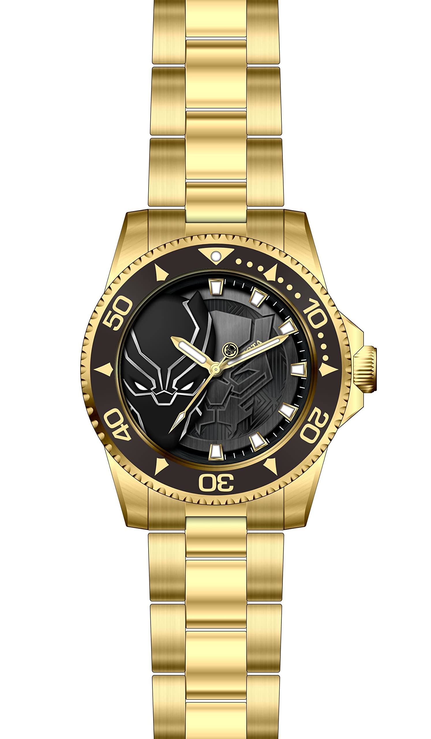 invicta-marvel-29686-herrenuhr-gold-edelstahl-quarz image 2