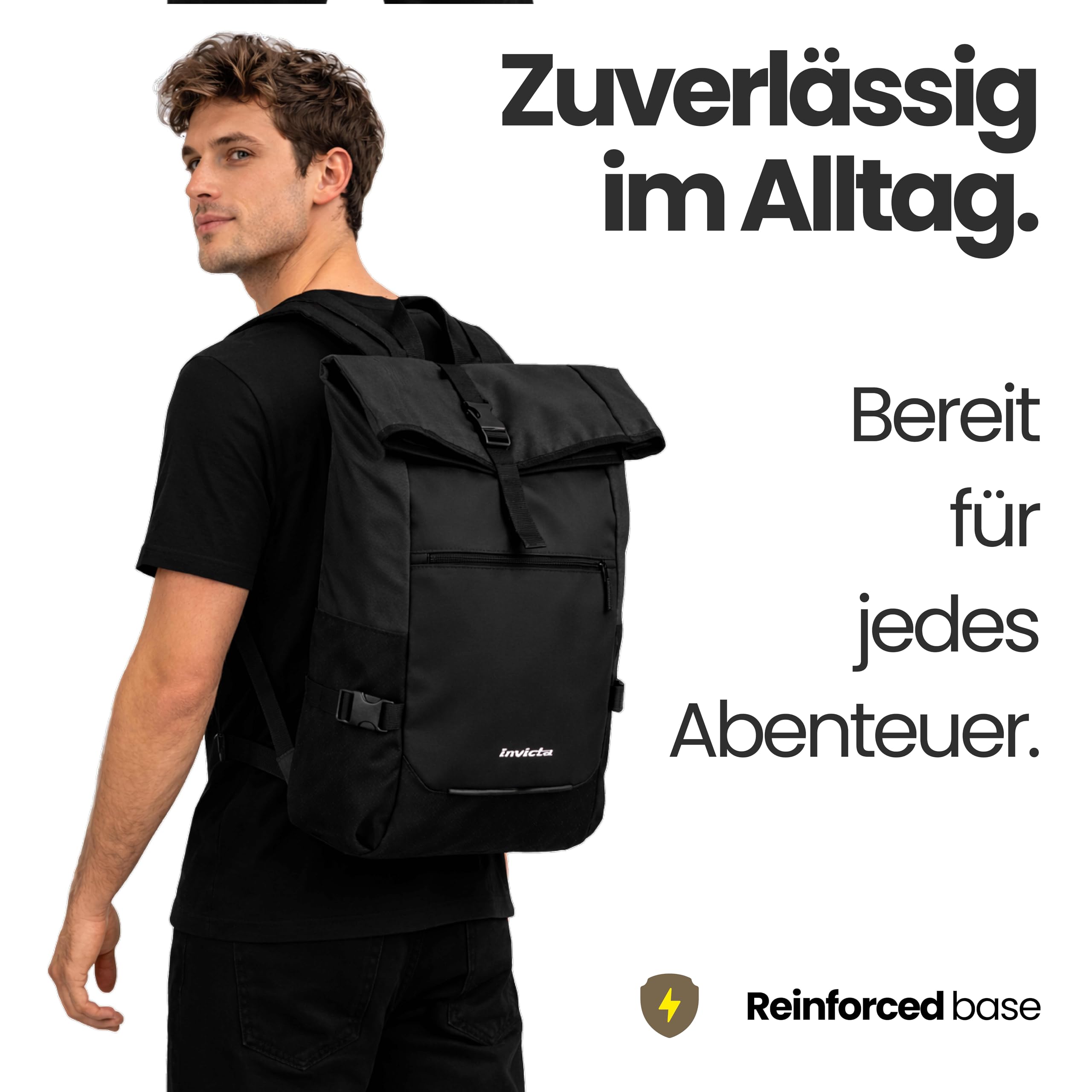 invicta-act-fold-rucksack-schwarz-23l-laptopfach-15-6 image 6
