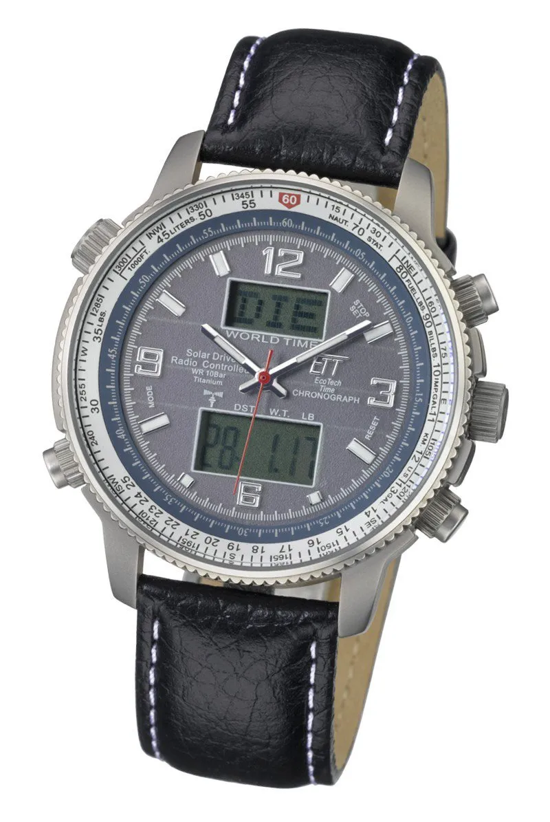 ett-solar-drive-funk-egt-11209-31l-herrenuhr-leder-chrono image 1
