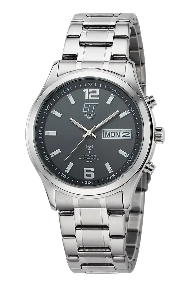 ett-solar-drive-funk-egs-11247-22m-herrenuhr-edelstahl-analog image 1