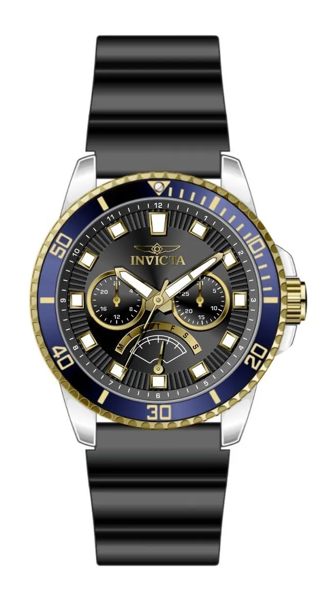 invicta-specialty-46920-herrenuhr-silikonarmband-schwarz-quarz image 1