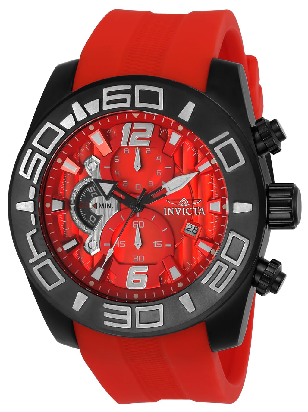 invicta-pro-diver-herrenuhr-50-mm-schwarz-rot-quarz image 8