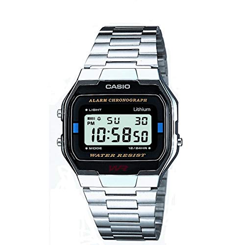 casio-a163wa-1qes-retro-digitaluhr-edelstahl-silber image 2