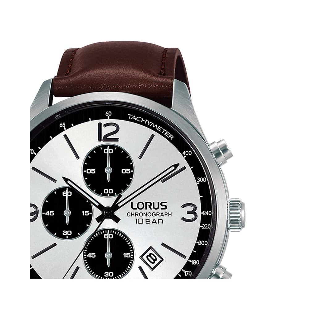 lorus-herrenuhren-analog-quarz-herrenuhr-braun-leder-quarz image 2