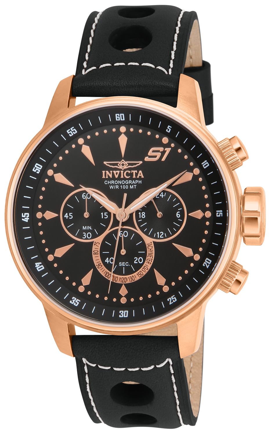 invicta-s1-rally-herrenuhr-48mm-braun-wei-quarz-edelstahl image 8
