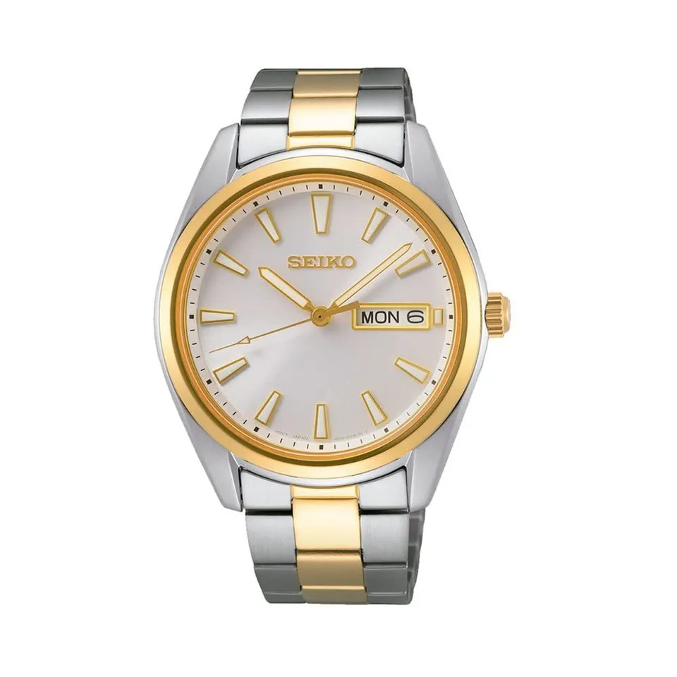 seiko-classic-herrenuhr-sur446p1-quarz-edelstahl-silber-gold image 1