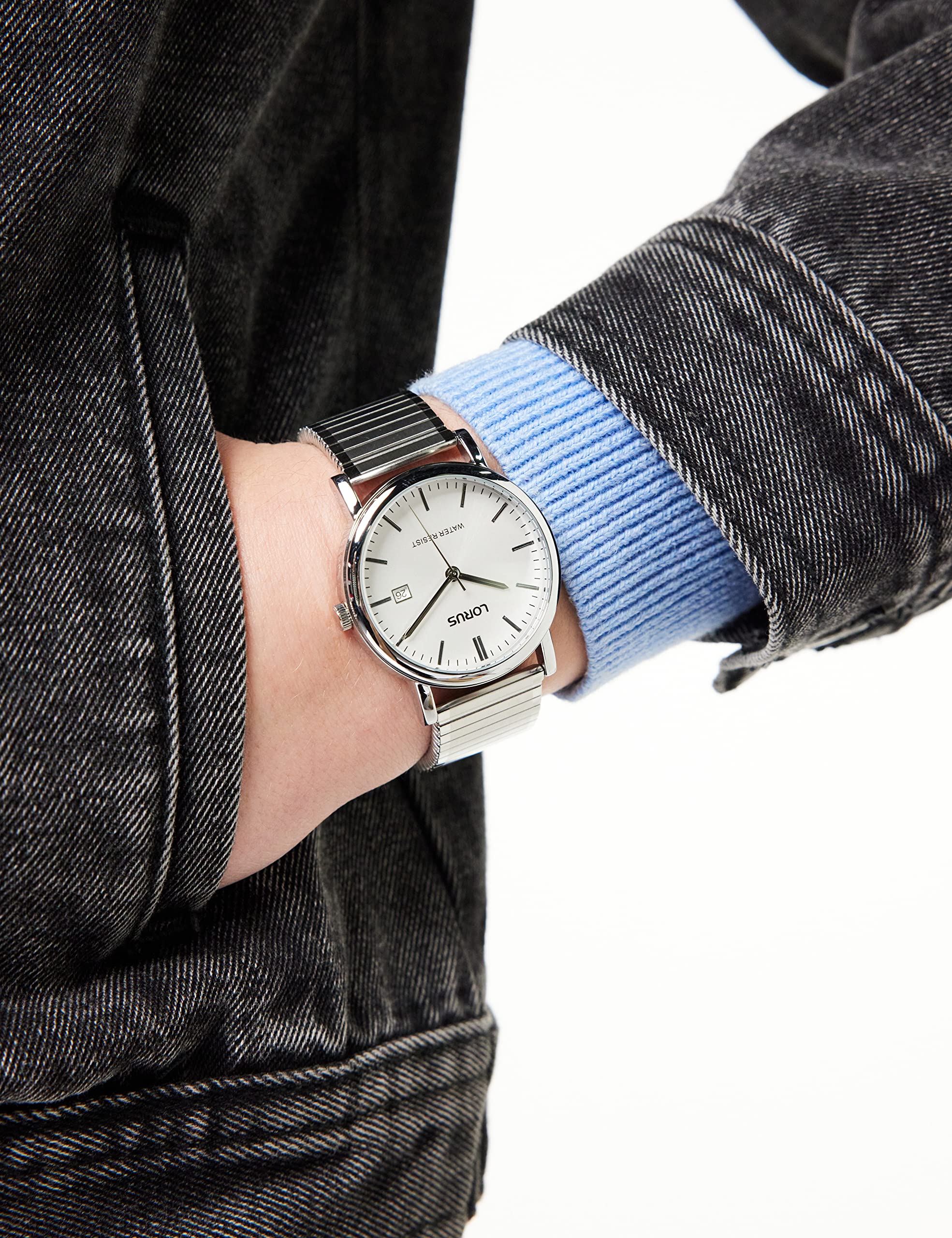 lorus-rg855cx5-damenuhr-quarz-edelstahl-flexband image 2