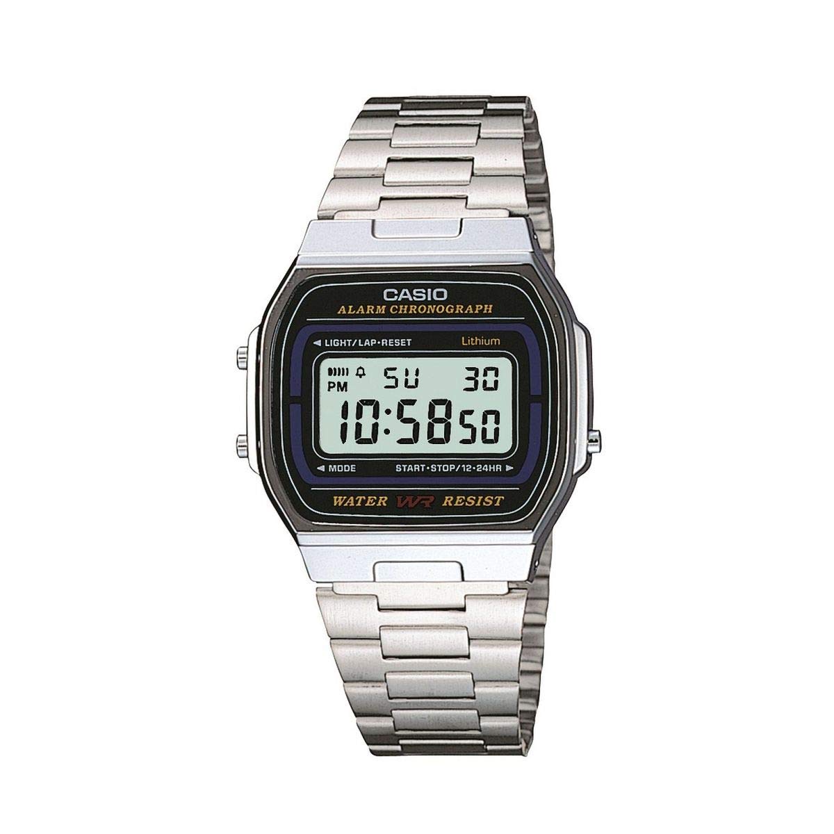 casio-a164wa-1ves-digitaluhr-silber-edelstahl-50m image 1