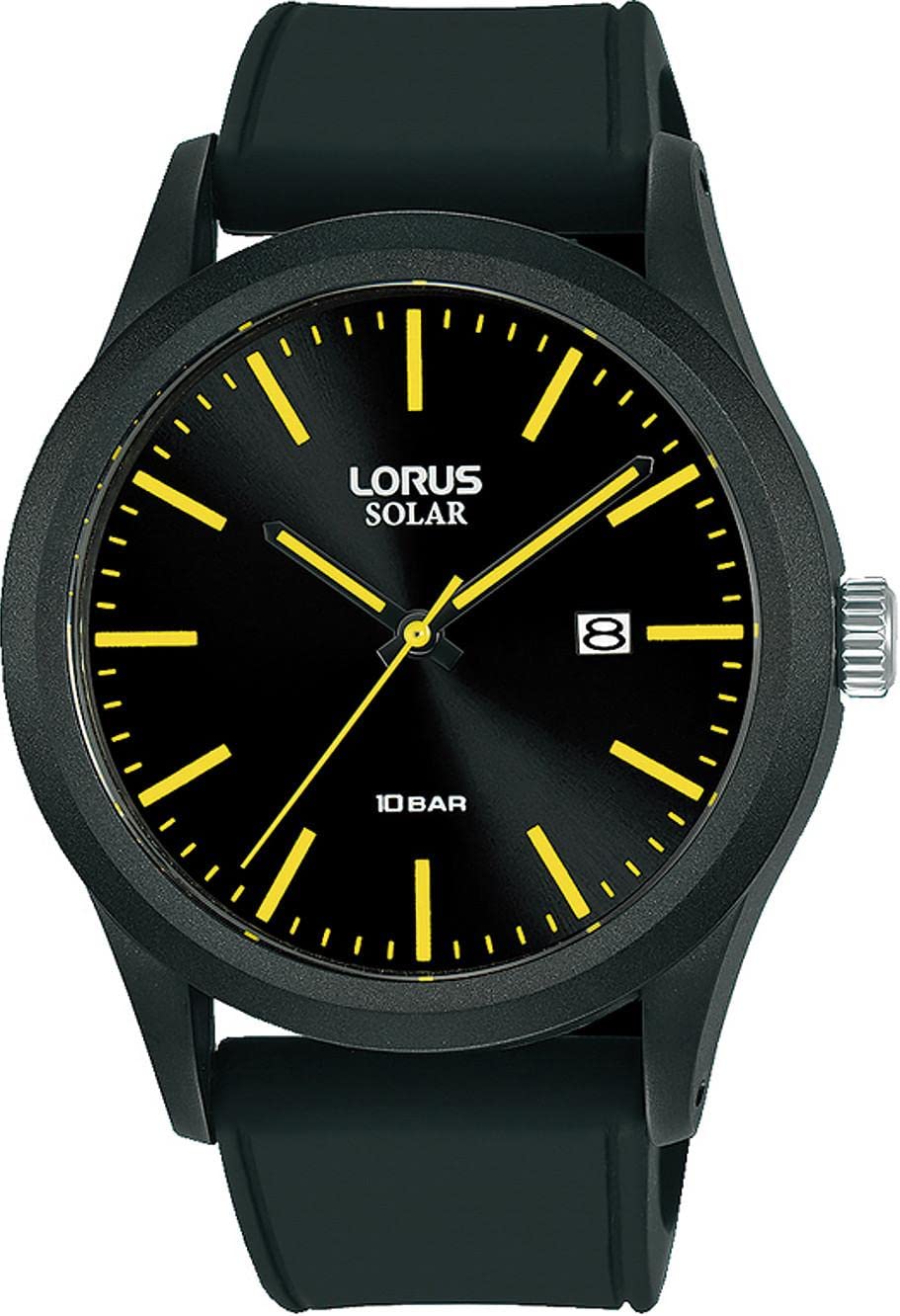 lorus-rx301ax9-herrenuhr-quarz-silikon-schwarz-analog image 1